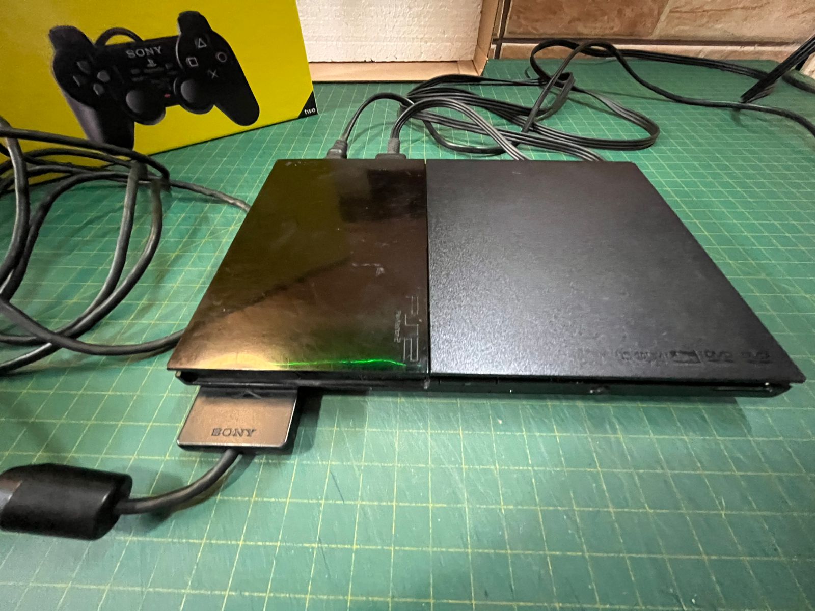 PlayStation 2 Slim Com Caixa e Berço Para OPL